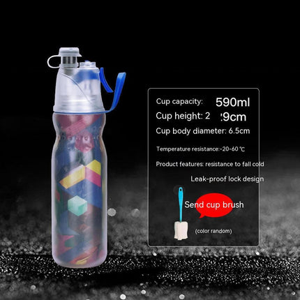 Cooling Spray Water Bottle | 590ml Misting Sports Bottle