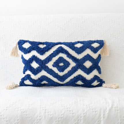 Handwoven Tufted Cushion Cover | Colourful Modern Pillow 45x45