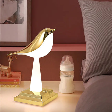 Bird-Shaped Touch Table Lamp – Rechargeable LED with Remote Control & Multi-Colour Options
