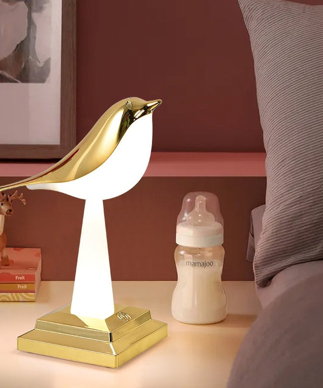 Bird-Shaped Touch Table Lamp – Rechargeable LED with Remote Control & Multi-Colour Options