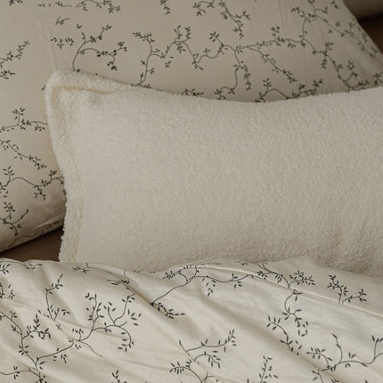 Cashmere-Feel Plush Cushion – Off-White Square & Rectangle | Ikeame