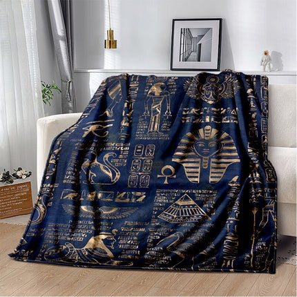 Ancient egypt mysterious symbol 3d digital printing flannel nap blanket wholesale – Trendy & Practical for Daily Living