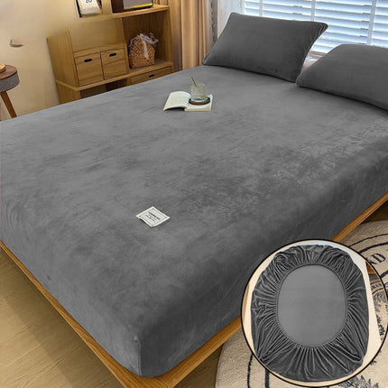 Milk Fiber Single-piece All-inclusive Non-slip Coral Flannel Sets Fitted Sheet