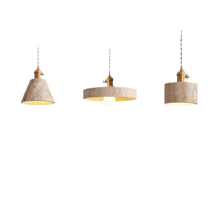 Modern Cream Style Yellow Cave Stone Chandelier