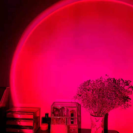 Rechargeable Rainbow Sunset Projection Lamp – Atmosphere Lighting