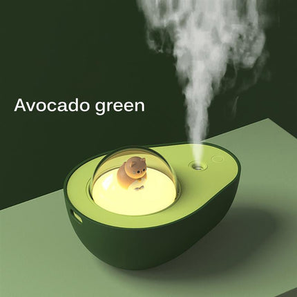 Avocado Mini Humidifier – USB Rechargeable Night Light Mist Sprayer | Ikeame