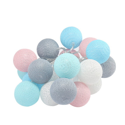 Cotton Ball String Lights – Colourful Festival Decoration (Battery or USB) | Ikeame