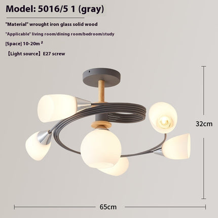 Spiral LED Droplight – Sculptural Luxury Chandelier | 4 or 6 Lamps