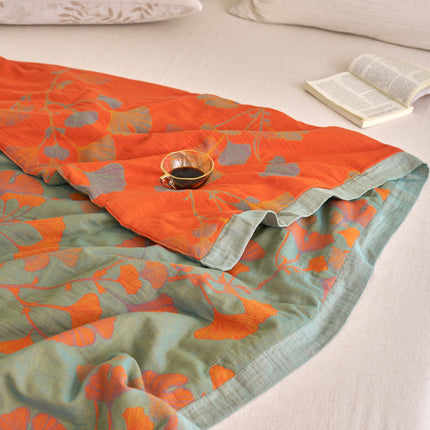 Cotton Summer Quilt | Reversible Jacquard Bedding Throw