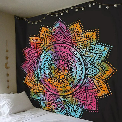 Boho Mandala Wall Tapestry | Colourful Wall Hanging Blanket