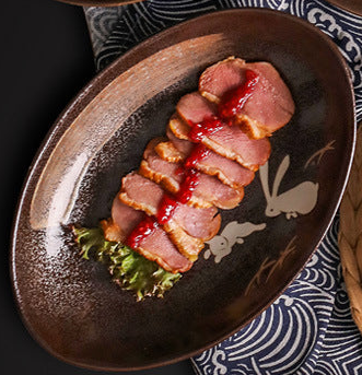 Luxury Moon Rabbit Ceramic Tableware 🌙 – Bowl & Plates, Earthen Brown
