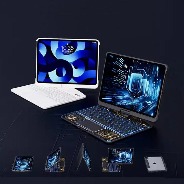 💻✨ 360° Swivel iPad Keyboard Case – Work, Create, Rotate