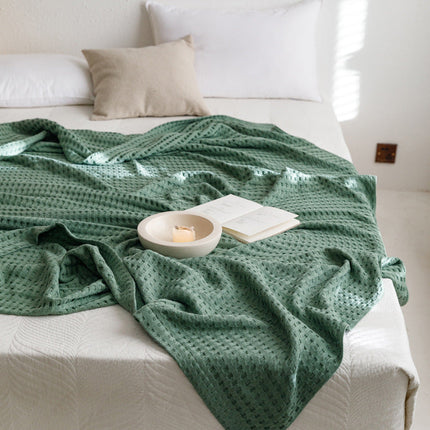 Waffle cotton yarn air conditioner summer cooling duvet solid color dormitory comforter – Trendy & Practical for Daily Living