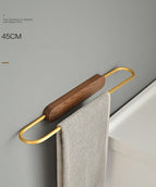 Towel Bar Black Walnut 45cm