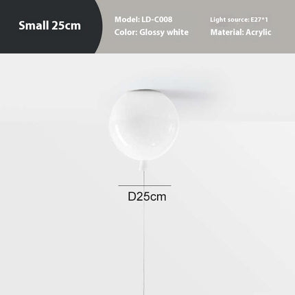 Balloon Shaped Ceiling Light Shade – Colourful Modern LED Acrylic Lamp