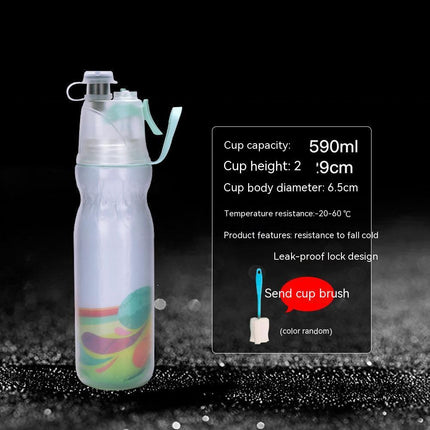 Cooling Spray Water Bottle | 590ml Misting Sports Bottle