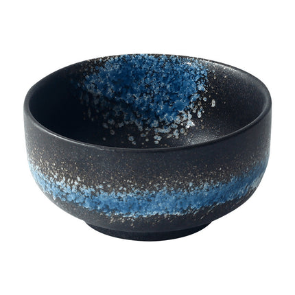 Exquisite Ceramic Bowls – Luxury Brushed Blue/White/Brown, Dishwasher & Microwave Safe | Ikeame