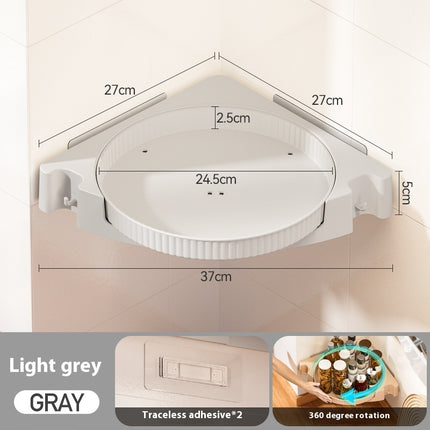 Rotating Corner Rack 🌀 – Kitchen & Bathroom Turntable, 4 Colours