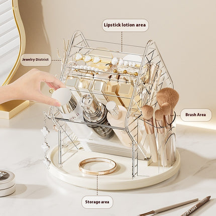 360 Rotating Makeup Organiser Luxury Cosmetic Storage Box