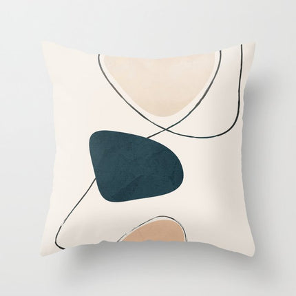 Modern simple abstract pillowcase simple geometric peach skin pillow – Trendy & Practical for Daily Living