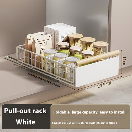 Multifunctional Foldable Extendable Pull Out Storage Basket – Adjustable Organiser