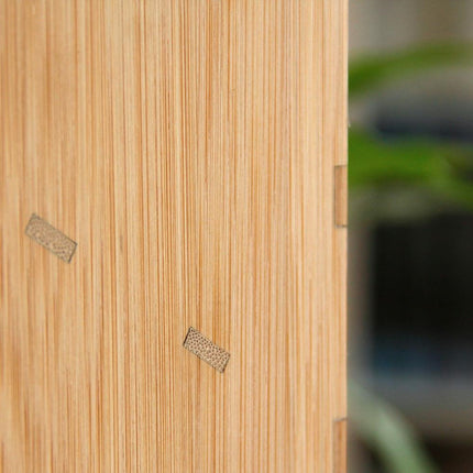 Bamboo Oblique Pen Holder – Natural Desk Organiser Storage Box