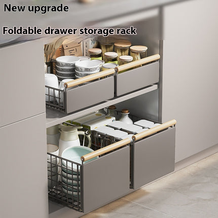 Multifunctional Foldable Extendable Pull Out Storage Basket – Adjustable Organiser