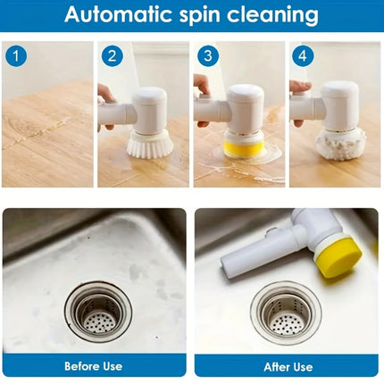 Electric Spin Cleaning Brush – USB Rechargeable Power Scrubber | Ikeame