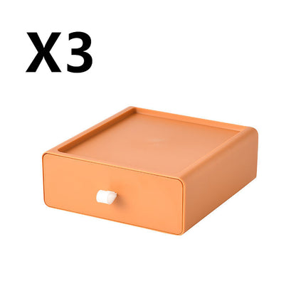 Stackable Storage Drawer Boxes Desk Makeup Organiser Set