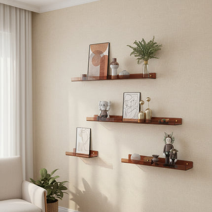Transparent Colourful Storage Shelf – Punch-Free Organiser | Ikeame