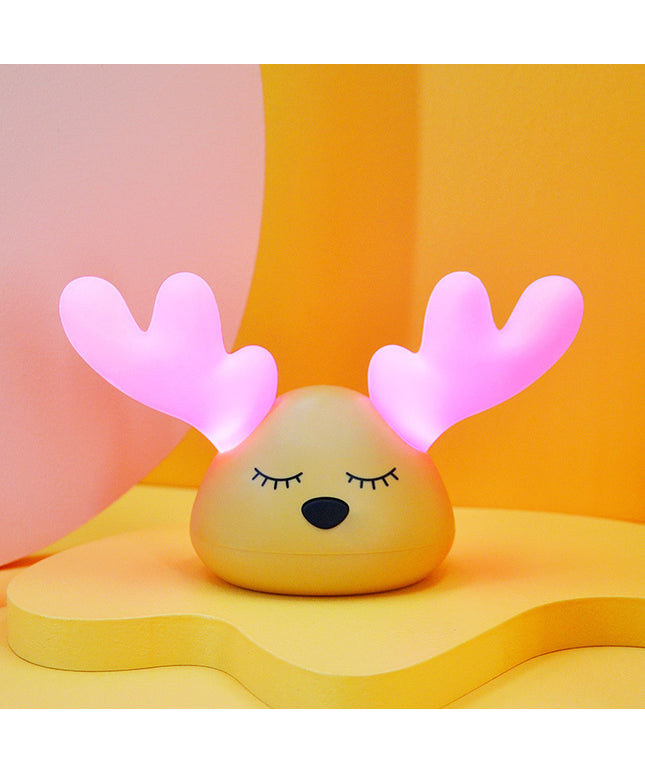 Deer Antlers LED Night Light – Rechargeable Silicone | Colour-Changing