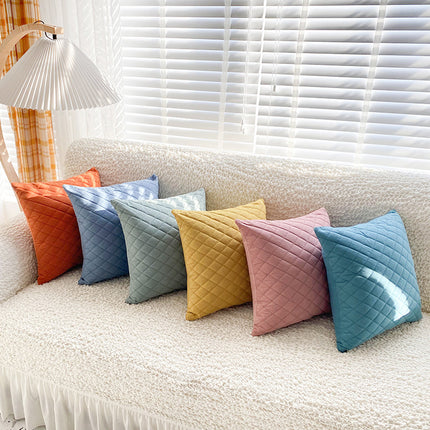 Modern Minimalist Velvet Cushion Covers – Pink, Blue, Gold, Orange, Green, or Sky Blue ✨