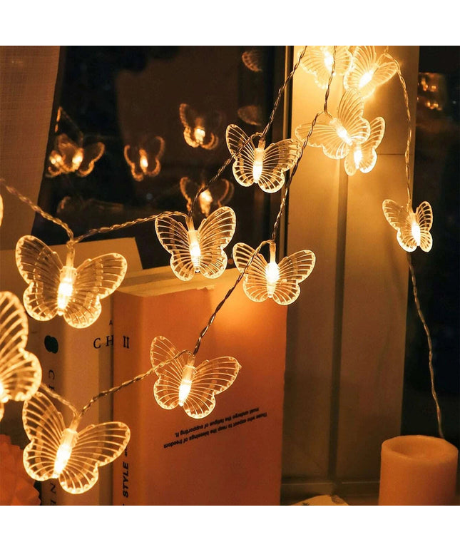 Butterfly or Dragonfly LED String Lights – 3m Warm White, 20 Lights, 2 Modes