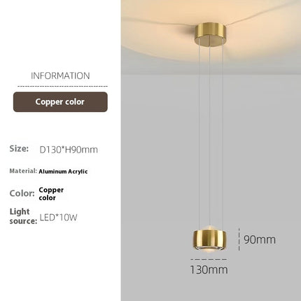Nordic Modern Ball Pendant Lamp – Minimalist Hanging Line Light (Black, Rose Gold, Bronze)