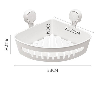 No-Drill Wall Hanging Bathroom Shelf with Double Hook