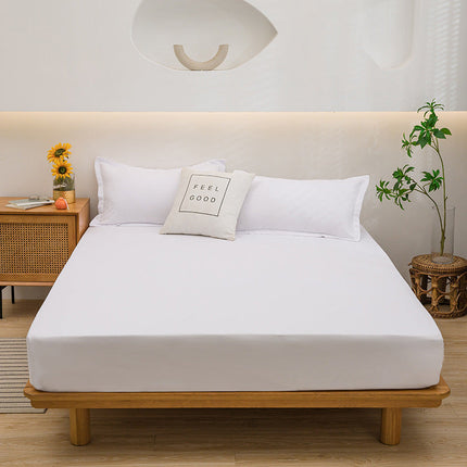 Fitted sheet one-piece solid color aloe cotton mattress non-slip – Trendy & Practical for Daily Living