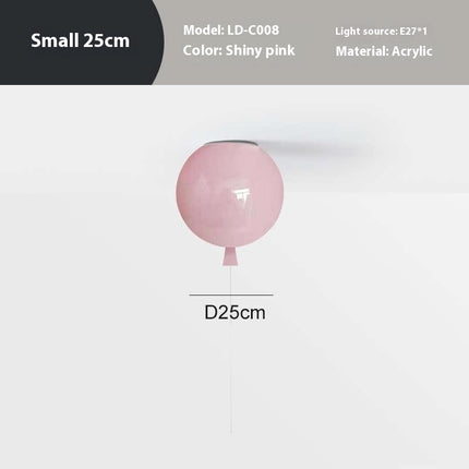 Balloon Shaped Ceiling Light Shade – Colourful Modern LED Acrylic Lamp