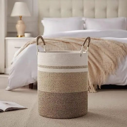 Cotton Rope Storage Basket Large Laundry Woven Organiser