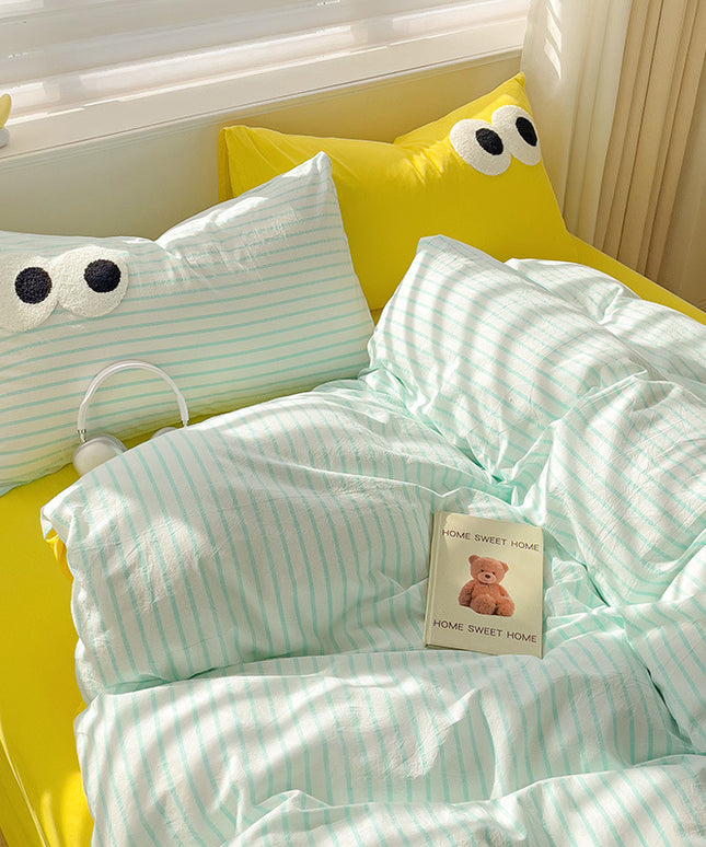 Big Eyes Bedding Set | Funny Cartoon Duvet Cover 👀