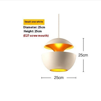 Nordic Minimalist Ceiling Light – Black & Gold or White & Gold | Ikeame