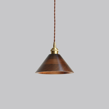 Black Walnut Single-head Droplight Leisure Window Model Room Bed Breakfast Chandelier