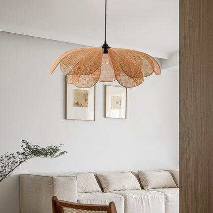 Vine Woven Pendant Lamp – Floral Natural Statement Lighting | Ikeame