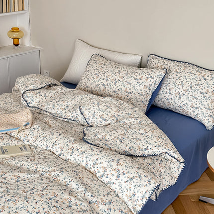 Super soft sleep naked class a cotton double-layer yarn four-piece set – Trendy & Practical for Daily Living