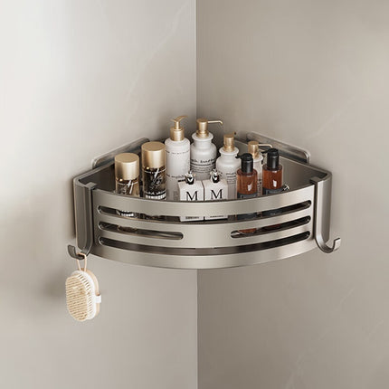 Portable Bathroom Corner Shelf – Raised Aluminium Storage | Ikeame