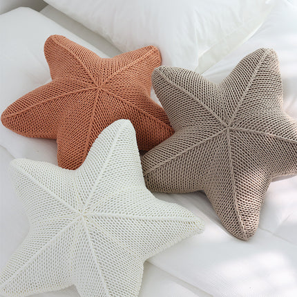 Starfish Shaped Hand-Knitted Cushion