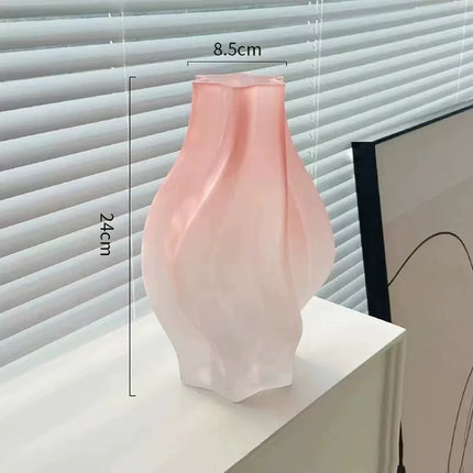 Creative Colored Frosted Glass Vase