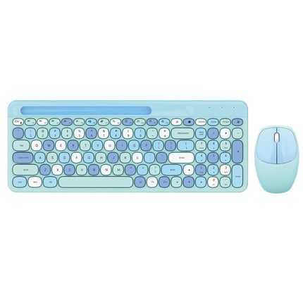 Skyscraper 888 Wireless Keyboard & Mouse Set – Colourful Desk Combo | Ikeame