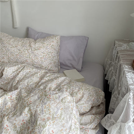 Retro Cottagecore Floral Cotton Bedding Set – 4 Designs | Ikeame