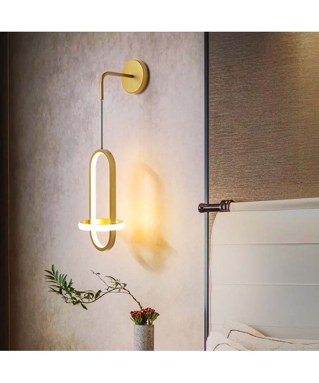 Nordic Light Luxury Wall Background Wall Bedroom Bedside Lamp