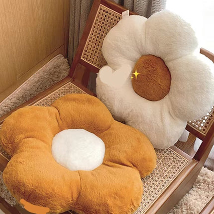 Plush Flower-Shaped Cushion